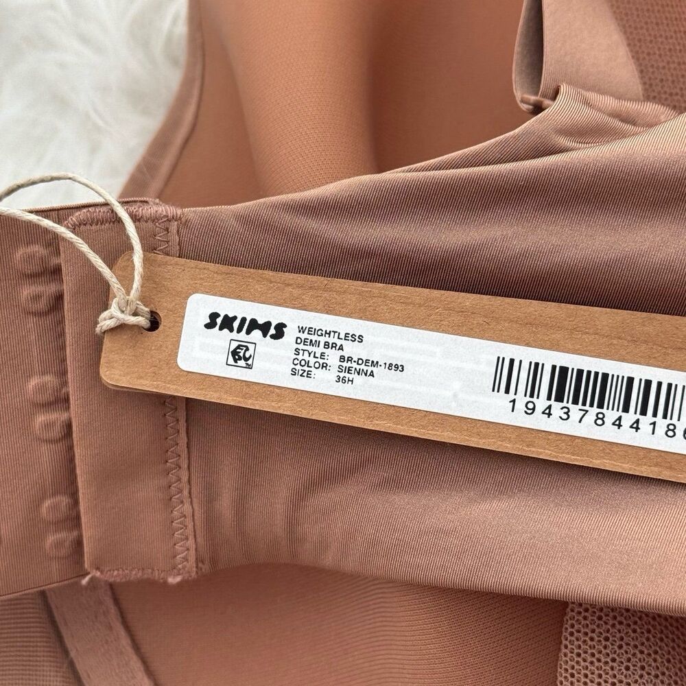 Skims Weightless Demi Bra Sienna Size 36H - Picture 6 of 6